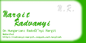 margit radvanyi business card
